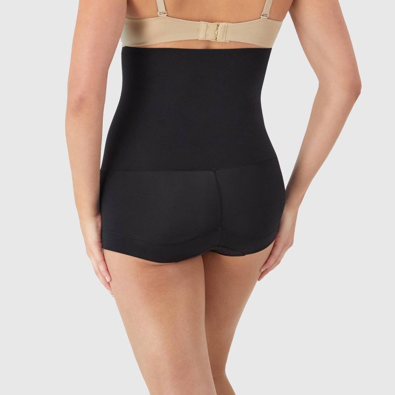 slide 3 of 6, Maidenform Women's Shapewear High Waist Tame Your Tummy Shaping Boyshorts SE0701 - Black M: Medium Control, Firm Compression, 1 ct