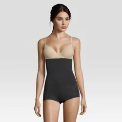 Maidenform Women's Shapewear High Waist Tame Your Tummy Shaping Boyshorts SE0701 - Black M: Medium Control, Firm Compression