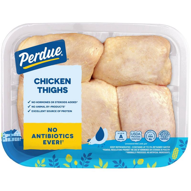 slide 1 of 4, Perdue Bone-In Chicken Thighs - 1.9-2.42lbs - price per lb, per lb