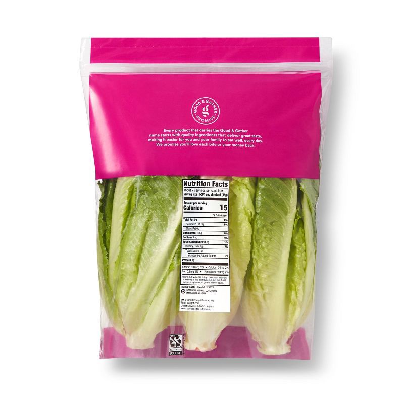 slide 2 of 4, Romaine Hearts - 3ct/22oz - Good & Gather™, 3 ct; 22 oz