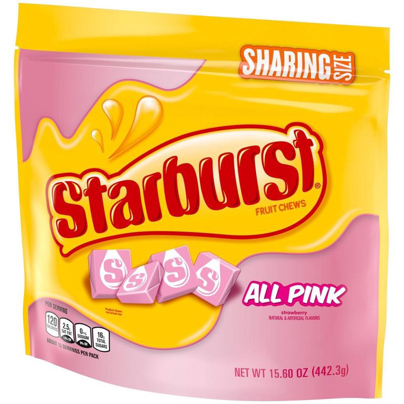 slide 8 of 11, Starburst All Pink Candy Fruit Flavored Chewy Candies - 15.6oz, 15.6 oz