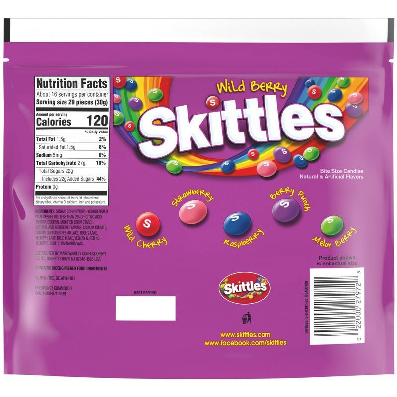 slide 7 of 7, Skittles Wild Berry Sharing Size Chewy Candy - 15.6oz, 15.6 oz