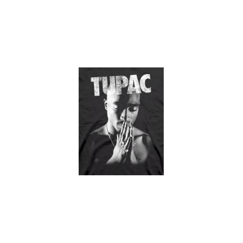 slide 3 of 3, Bravado Men's Tupac Short Sleeve Graphic T-Shirt - Black L, 1 ct