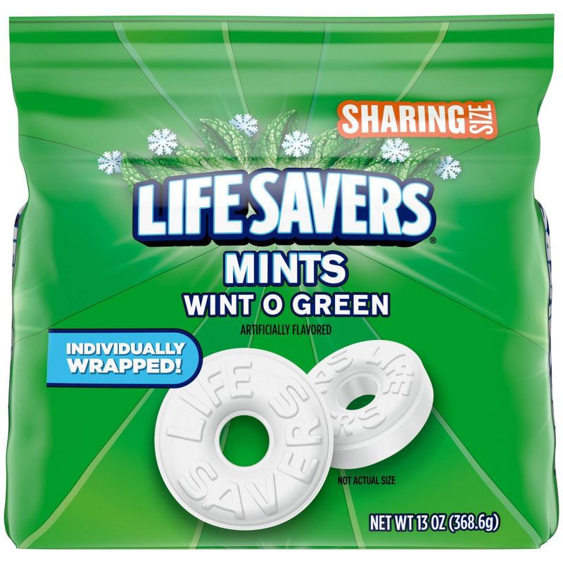 slide 2 of 11, Life Savers Wint-O-Green Breath Mints Hard Candies Individually Wrapped, Sharing Size - 13oz, 13 oz