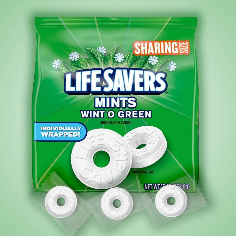 slide 3 of 11, Life Savers Wint-O-Green Breath Mints Hard Candies Individually Wrapped, Sharing Size - 13oz, 13 oz