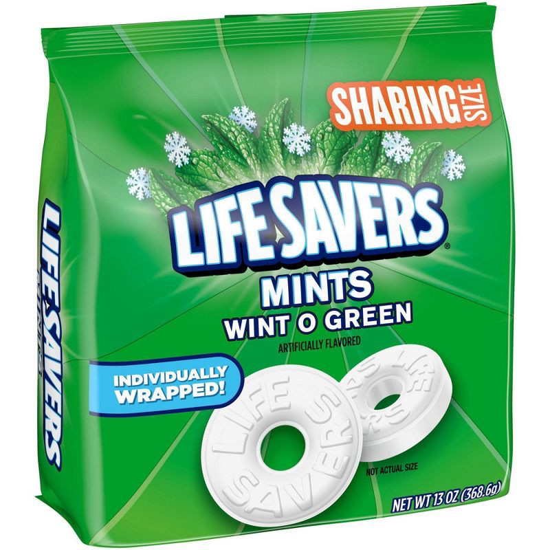 Life Savers Wint-O-Green Breath Mints Hard Candy, Sharing Size - 13oz ...