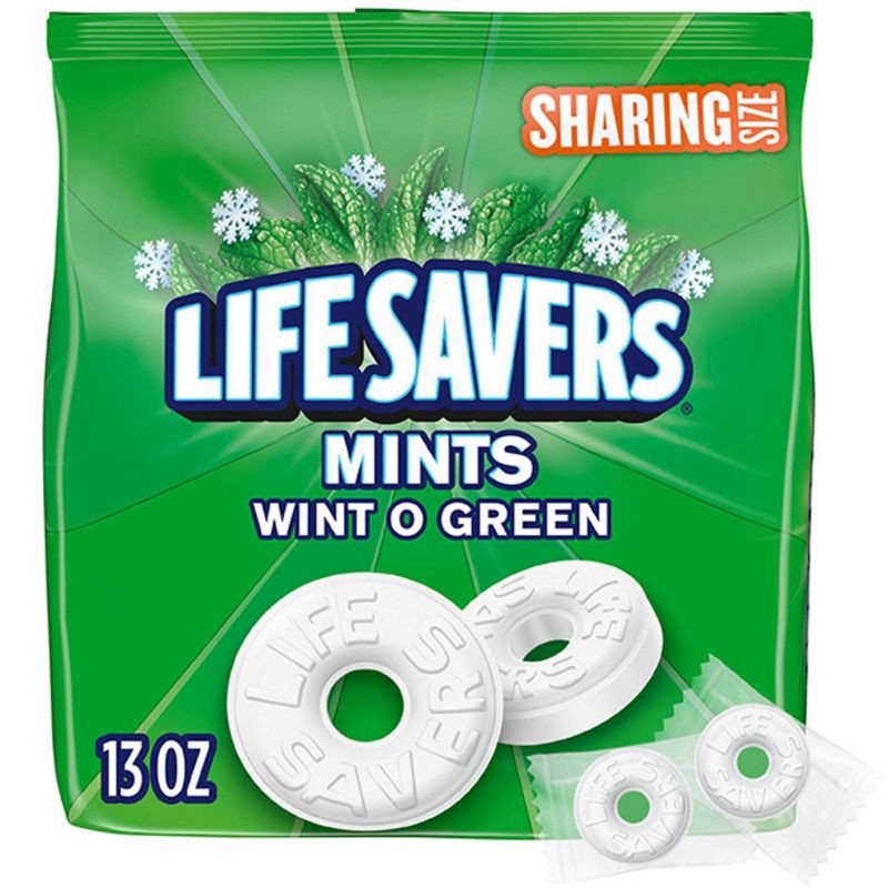 slide 1 of 8, Life Savers Wint-O-Green Breath Mints Hard Candy, Sharing Size - 13oz, 13 oz