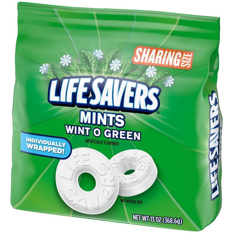 slide 10 of 11, Life Savers Wint-O-Green Breath Mints Hard Candies Individually Wrapped, Sharing Size - 13oz, 13 oz