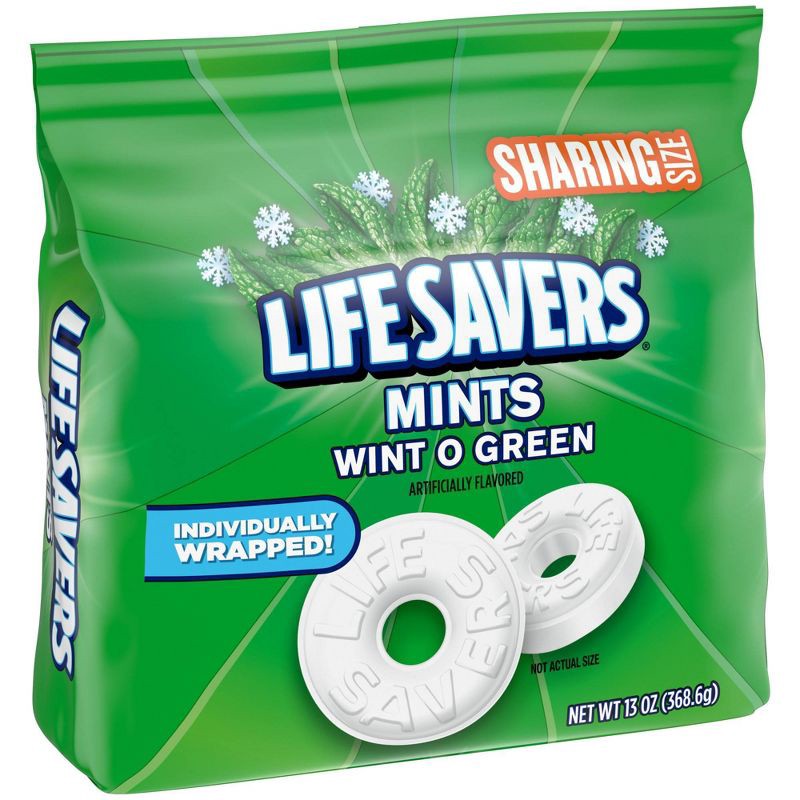 slide 11 of 11, Life Savers Wint-O-Green Breath Mints Hard Candies Individually Wrapped, Sharing Size - 13oz, 13 oz