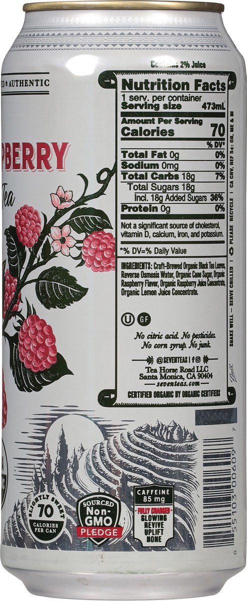 slide 5 of 14, Seven Teas Red Raspberry Iced Tea 16 fl oz, 16 fl oz