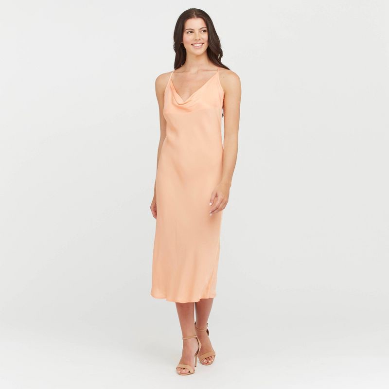 slide 4 of 6, ASSETS by SPANX Women's Flawless Finish Strapless Cupped Midthigh Bodysuit - Beige XL: Medium Control Shapewear, 1 ct