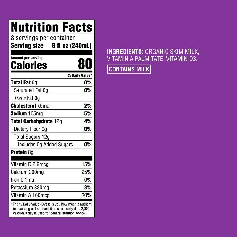 slide 5 of 5, Organic Skim Milk - 0.5gal - Good & Gather™, 1/2 gal