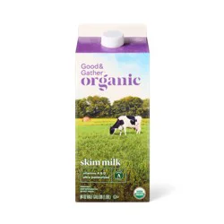 Organic Skim Milk - 0.5gal - Good & Gather™