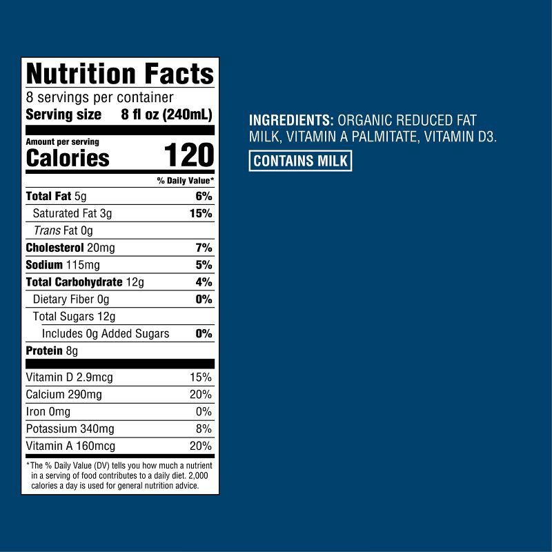 slide 5 of 5, Organic 2% Reduced Fat Milk - 0.5gal - Good & Gather™, 1/2 gal