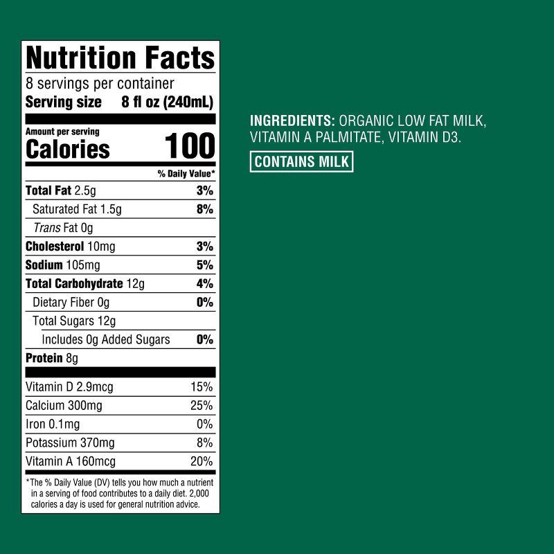 slide 5 of 5, Organic 1% Milk - 0.5gal - Good & Gather™, 1/2 gal