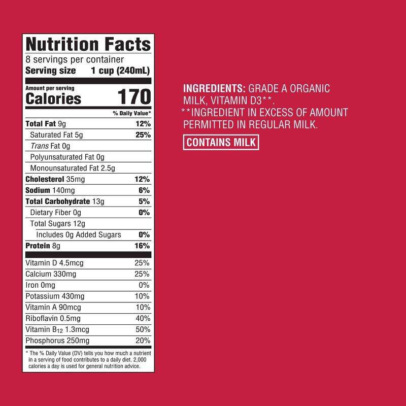 slide 5 of 5, Organic Milk - 0.5gal - Good & Gather™, 1/2 gal