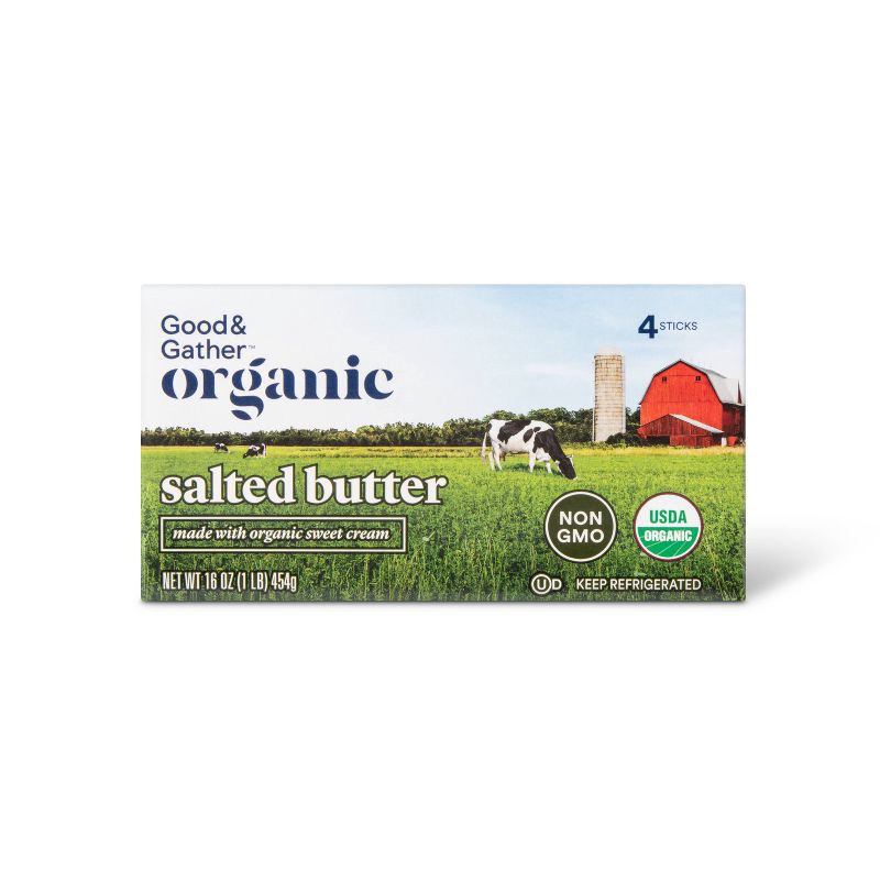 slide 1 of 3, Organic Salted Butter - 1lb - Good & Gather™, 1 lb
