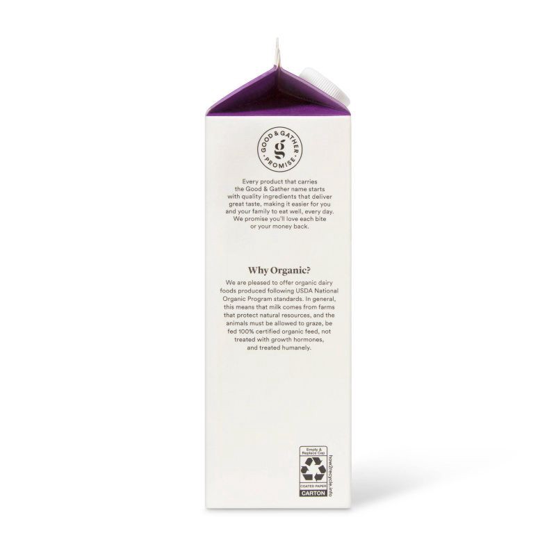 slide 3 of 4, Organic Half & Half - 32 fl oz (1qt) - Good & Gather™, 32 fl oz, 1 qt