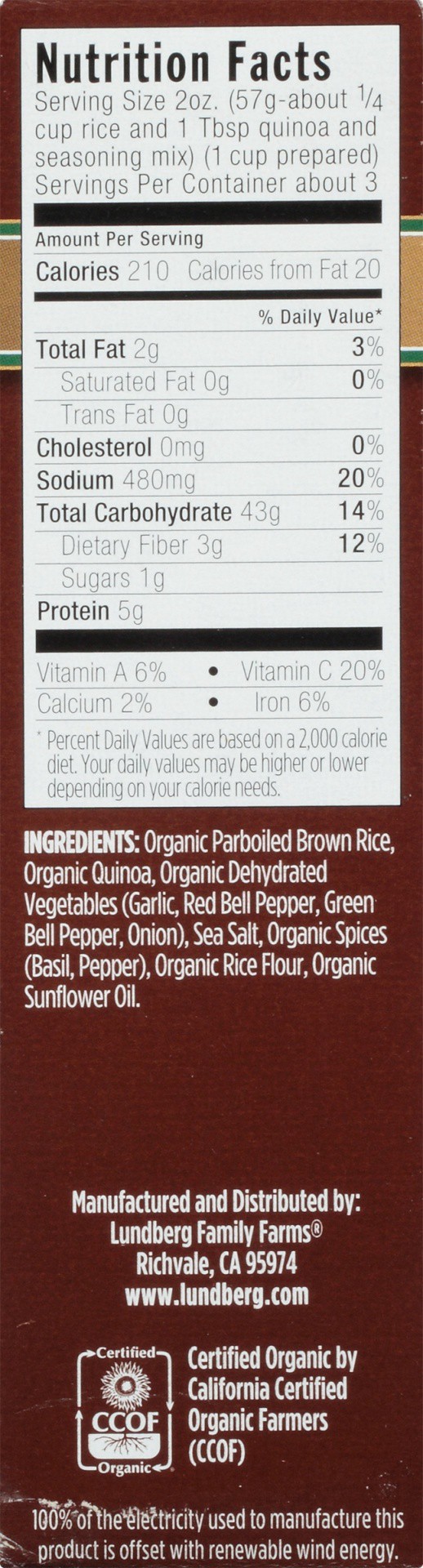 slide 5 of 8, Lundberg Organic Whole Grain Quinoa & Rice with Basil & Bell Pepper, 6 oz