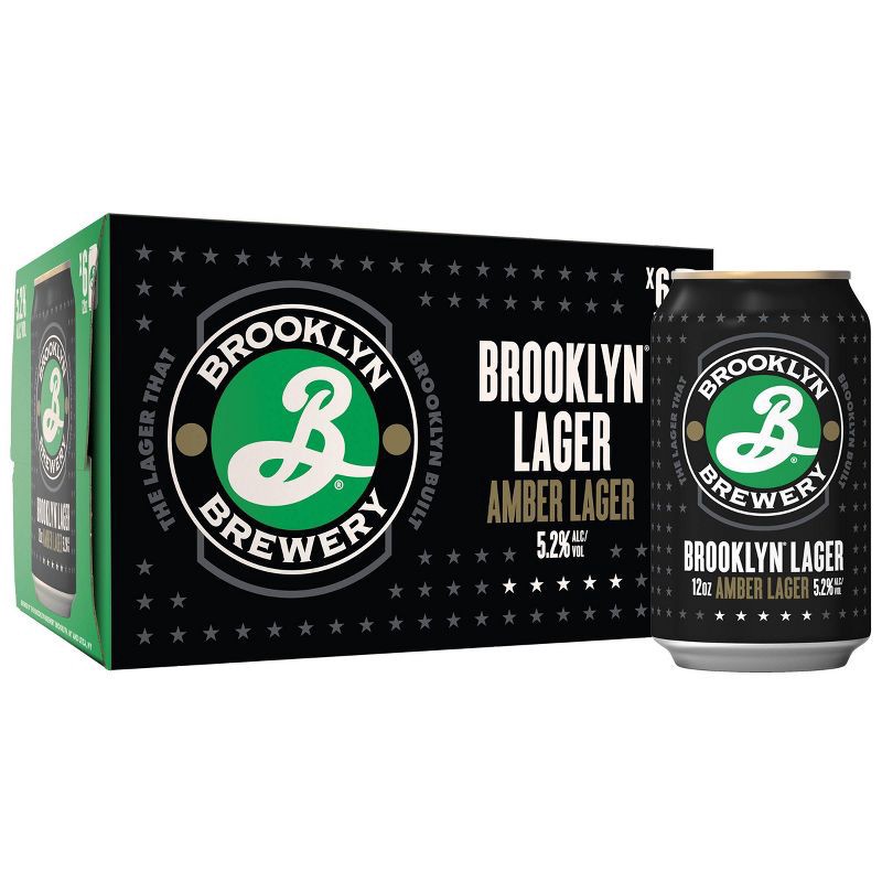 slide 1 of 6, Brooklyn Brewery Brooklyn Lager Beer - 6pk/12 fl oz Cans, 6 ct; 12 fl oz