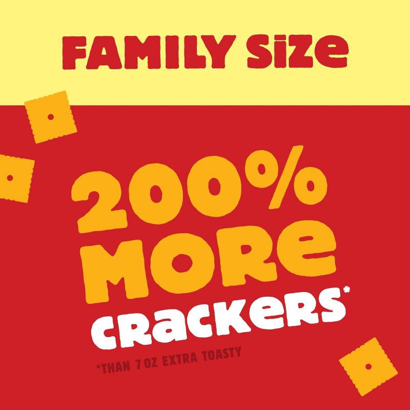 slide 6 of 10, Cheez-It Extra Toasty Family Size Cheese Crackers - 21oz, 21 oz