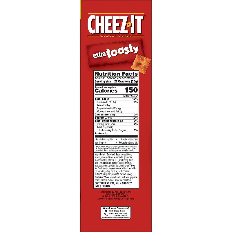 slide 10 of 11, Cheez-It Extra Toasty Family Size Cheese Crackers - 21oz, 21 oz