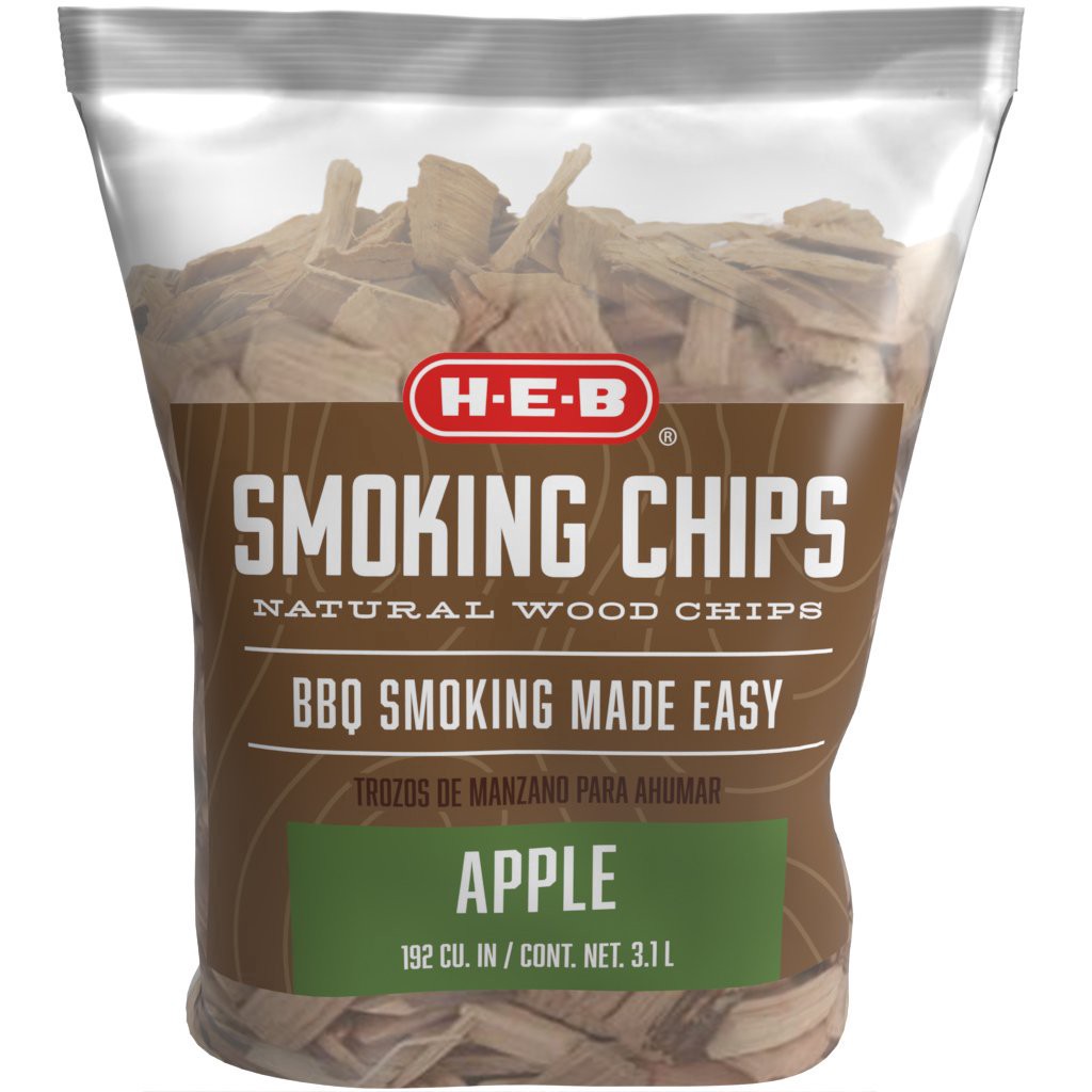 slide 1 of 1, H-E-B Apple Smoking Wood Chips, 192 cin