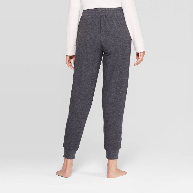 slide 2 of 2, Women's Beautifully Soft Fleece Lounge Jogger Pants - Stars Above™ Charcoal Black XXL, 1 ct