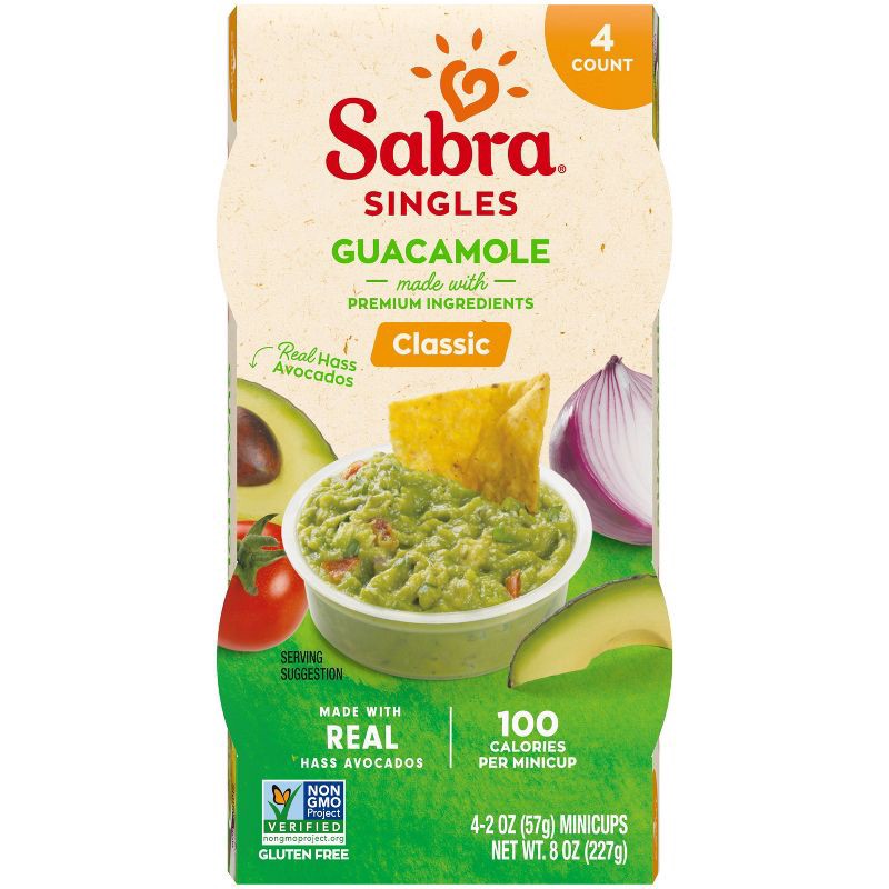 slide 1 of 7, Sabra Classic Guacamole Singles - 8oz/4ct, 4 ct; 8 oz