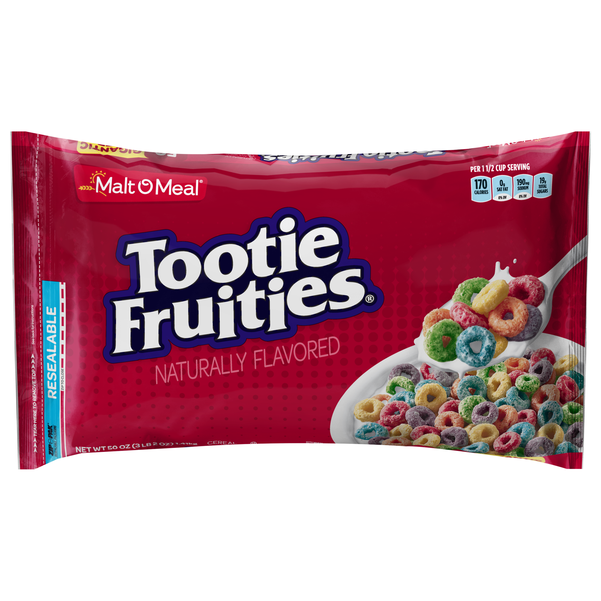 slide 1 of 2, Malt-O-Meal Tootie Fruities Cereal, 50 oz