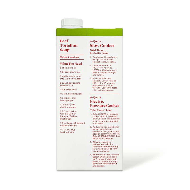 slide 2 of 3, Reduced Sodium Beef Broth - 32oz - Good & Gather™, 32 oz