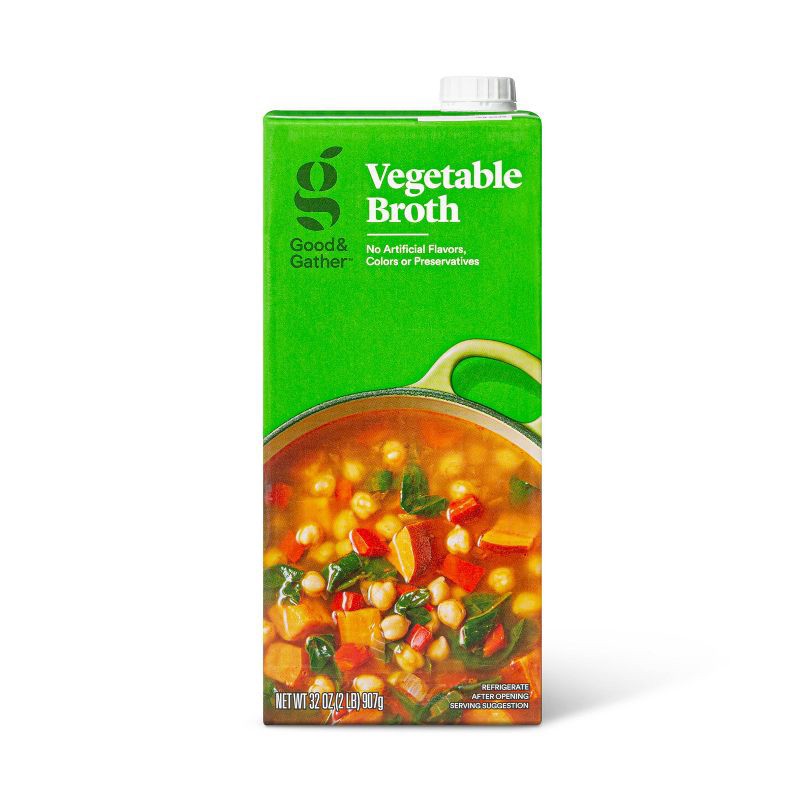 slide 1 of 3, Vegetable Broth - 32oz - Good & Gather™, 32 oz