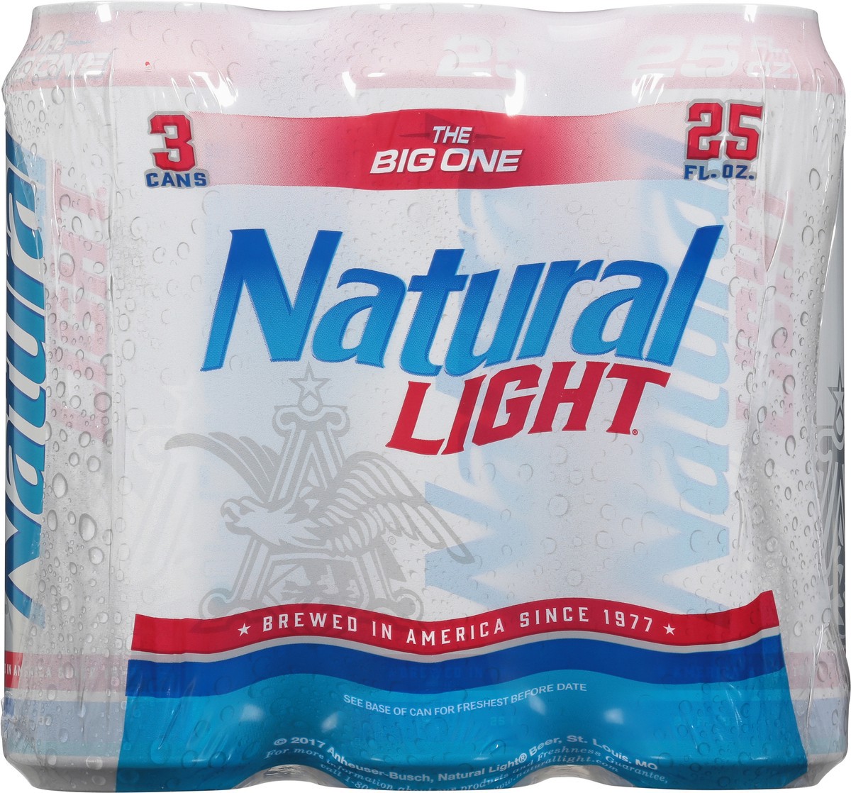 slide 4 of 9, Natural Light Beer, 3 Pack 25 fl. oz. Cans, 3 ct