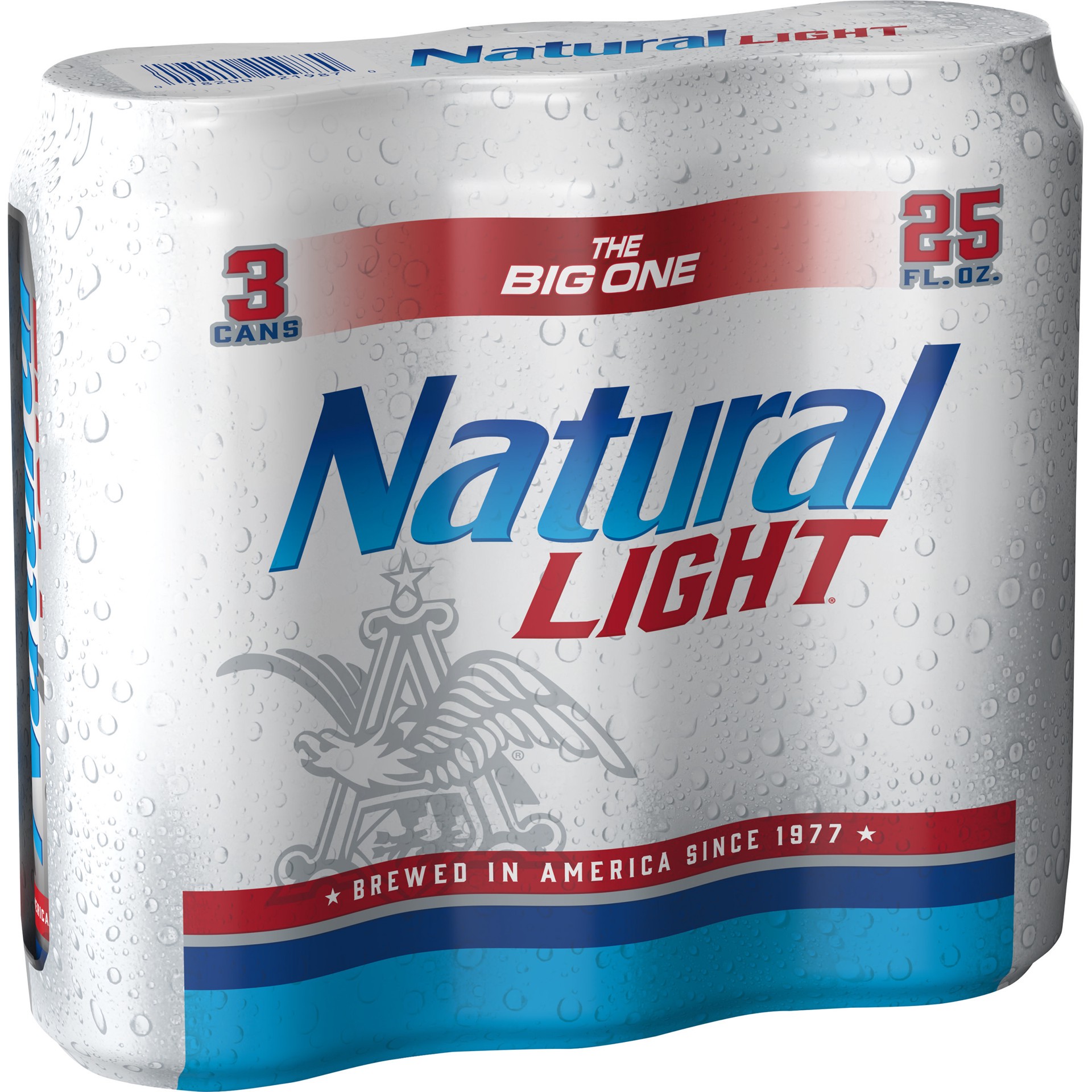 slide 1 of 9, Natural Light Beer, 3 Pack 25 fl. oz. Cans, 3 ct