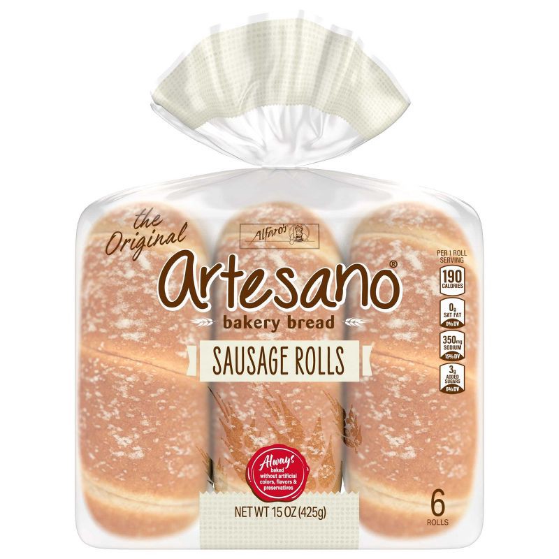 slide 6 of 12, Alfaro's Alfaros Sausage Roll - 6ct/15oz, 6 ct; 15 oz