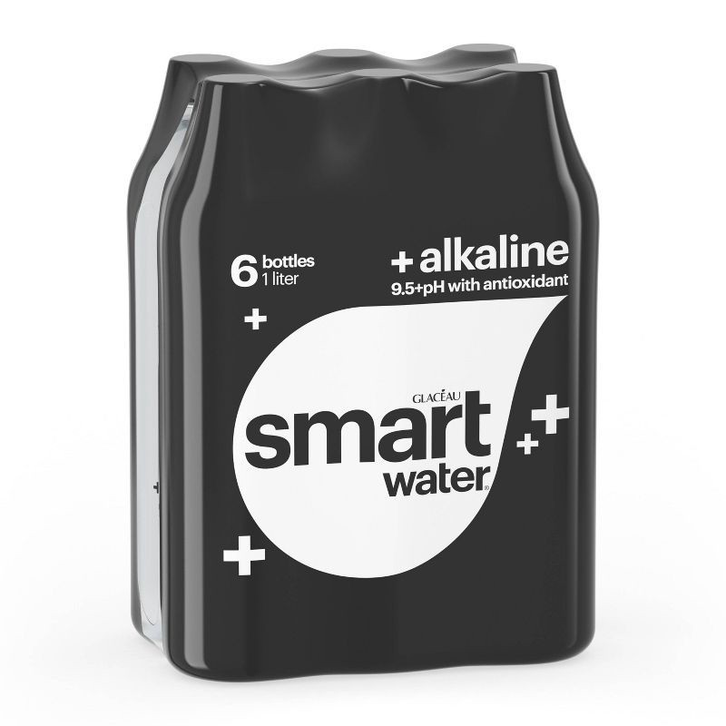 slide 3 of 8, Smartwater Alkaline Vapor Distilled Ionized Water - 6pk/1L Bottles, 6 ct; 1 liter
