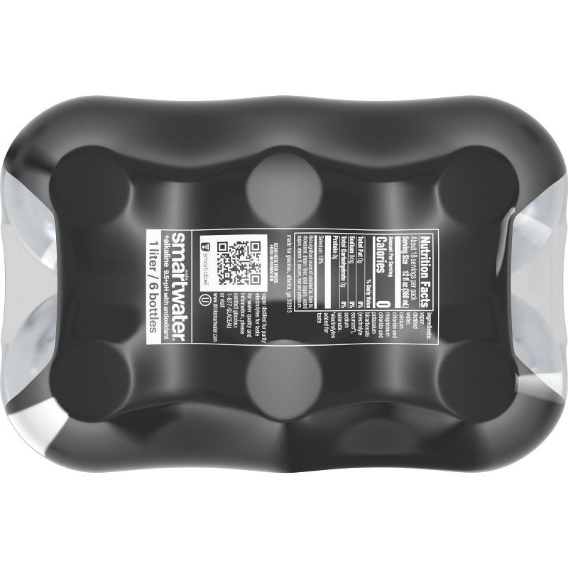 slide 6 of 7, Smartwater Alkaline Vapor Distilled Ionized Water - 6pk/1L Bottles, 6 ct; 1 liter