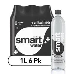Smartwater Alkaline Vapor Distilled Ionized Water - 6pk/1L Bottles