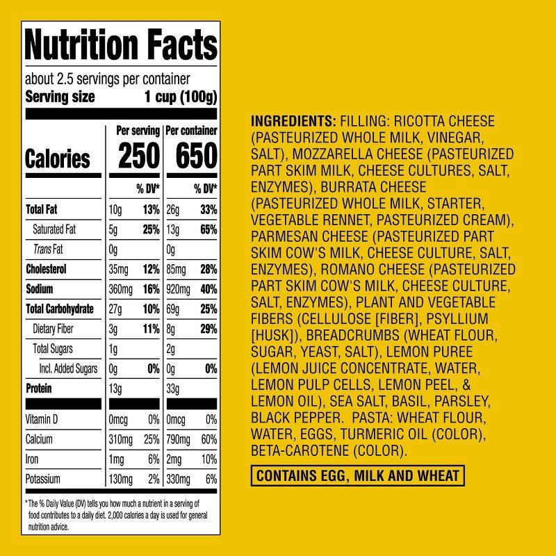 slide 4 of 4, Burrata Lemon Zest Herb Ravioli - 9oz - Good & Gather™, 9 oz