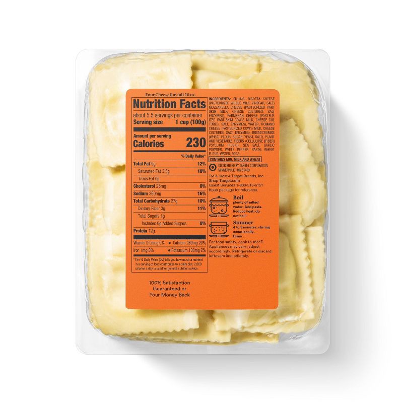 slide 3 of 3, Four Cheese Ravioli - 20oz - Good & Gather™, 20 oz