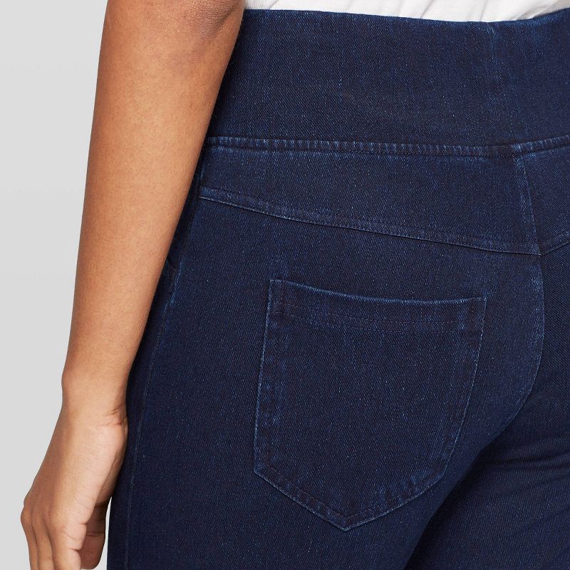 slide 3 of 3, Women's High Waist Jeggings - A New Day™ Dark Blue S: Ankle Length, Elastic Waistband, 1 ct