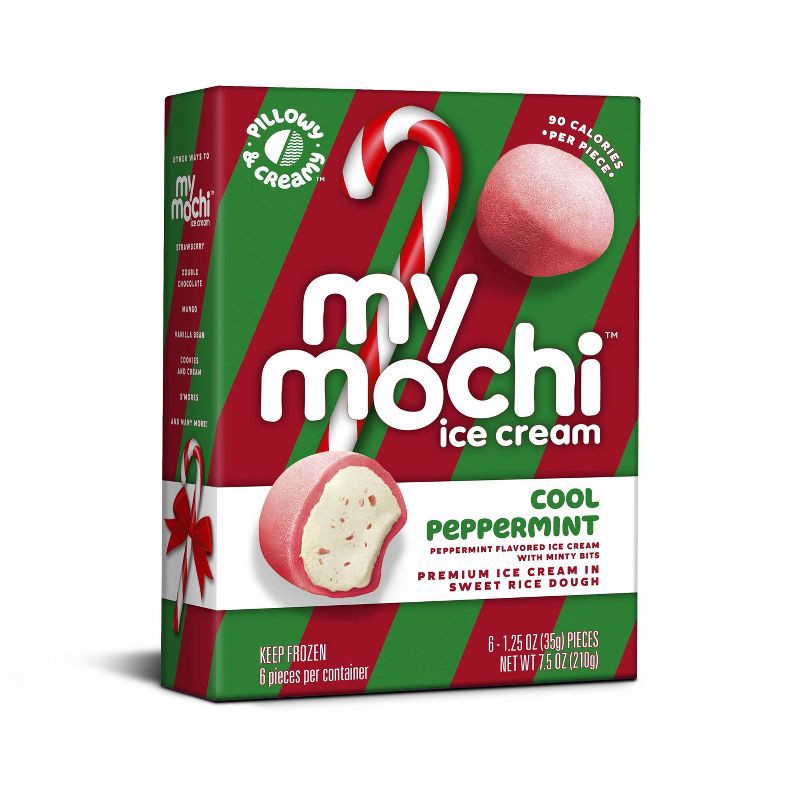 slide 1 of 6, My/Mochi Ice Cream Cool Peppermint - 6ct, 6 ct