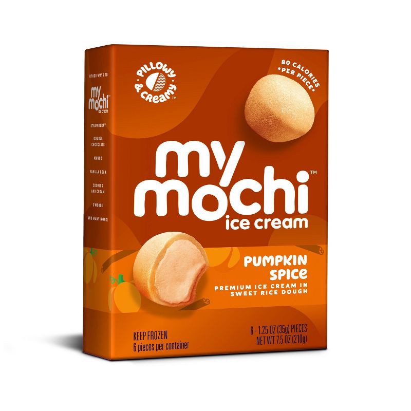 slide 1 of 6, My/Mochi My/Mo Mochi Ice Cream Pumpkin Spice - 6ct, 6 ct