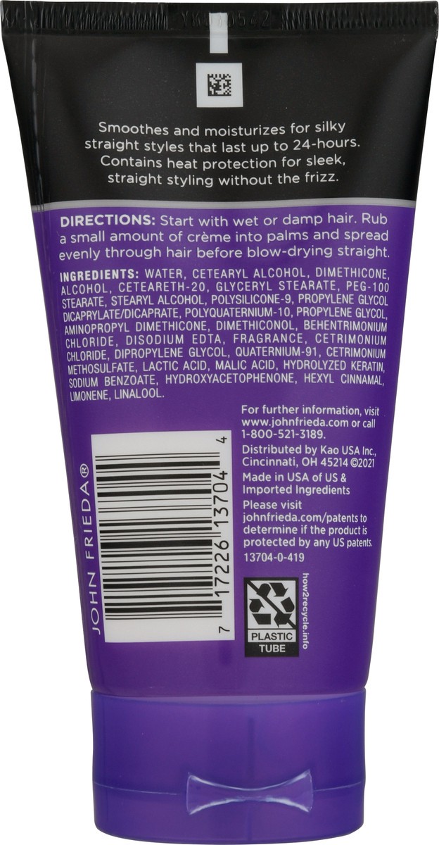 slide 5 of 9, John Frieda Straight Styling Creme, Hair Product for Smooth, Silky, No-Frizz Hair, 5 fl oz