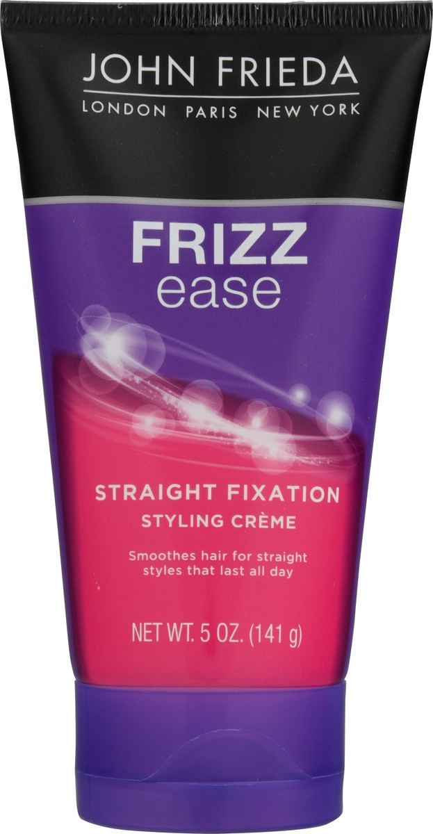 slide 6 of 9, John Frieda Straight Styling Creme, Hair Product for Smooth, Silky, No-Frizz Hair, 5 fl oz