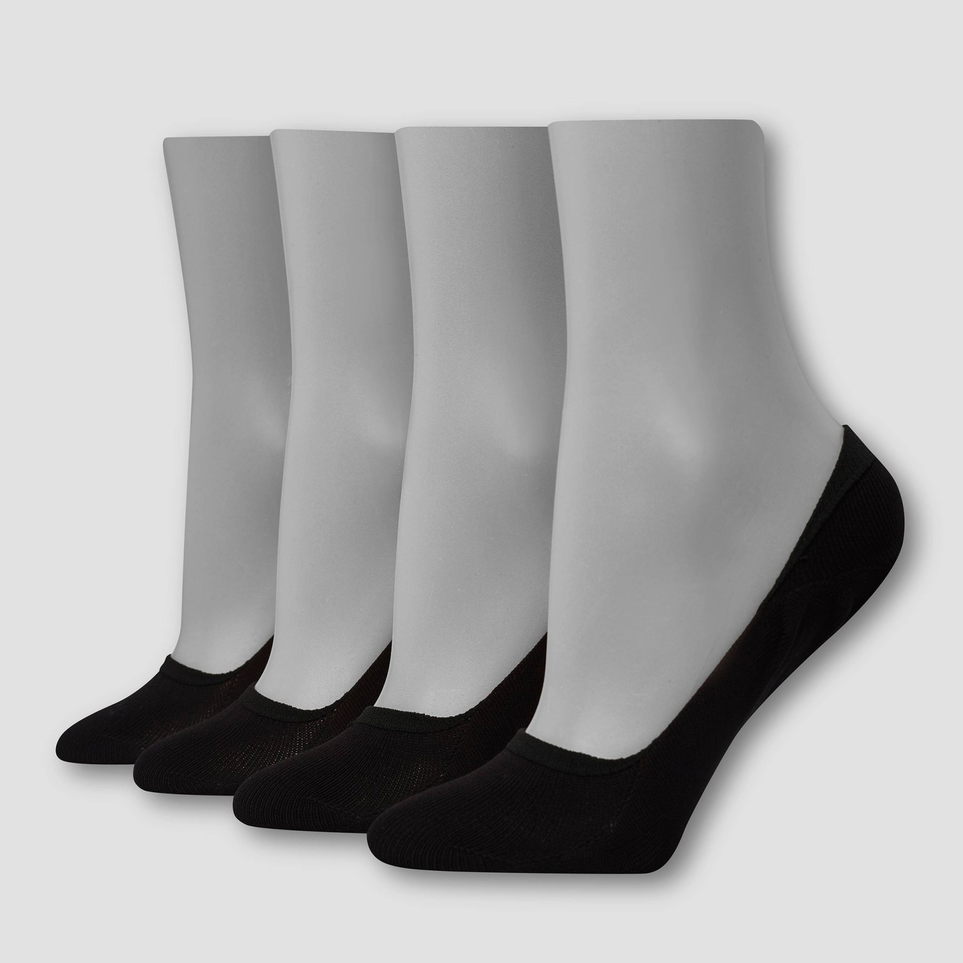 slide 1 of 2, Hanes Premium Women's Comfort Soft Lightweight Invisible Liner Socks - Black 8-12, 4 ct