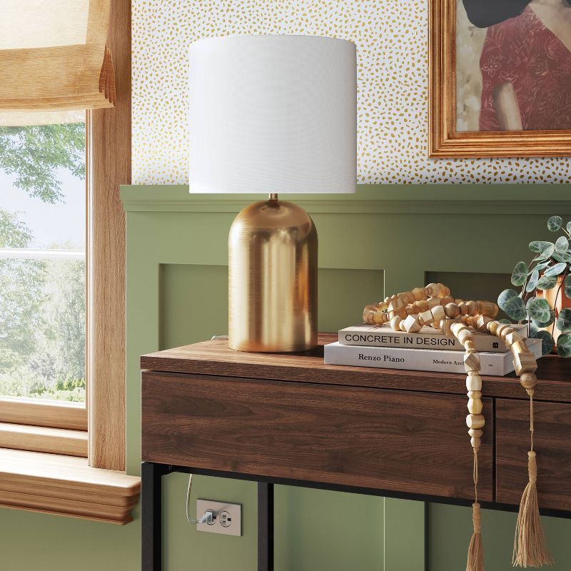 slide 3 of 4, Dome Collection Accent Lamp Gold - Threshold™: ETL Listed, No Assembly, Metal Body, 1 ct