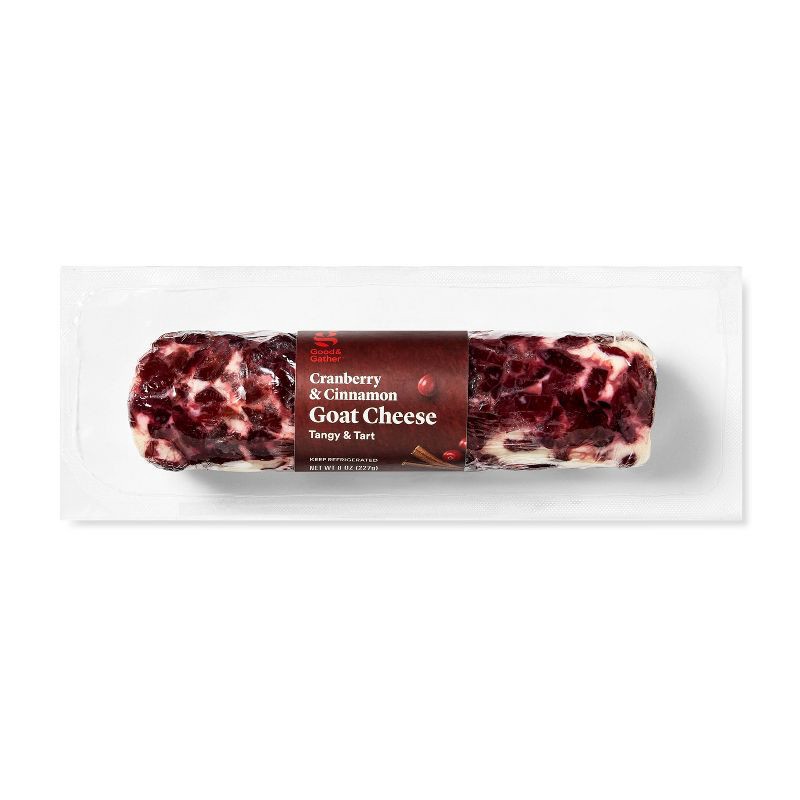 slide 1 of 3, Cranberry & Cinnamon Goat Cheese Log - 8oz - Good & Gather™, 8 oz