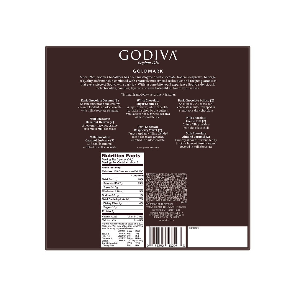 slide 4 of 4, Godiva Assorted Goldmark Chocolate Giftbox - 17pc, 17 ct