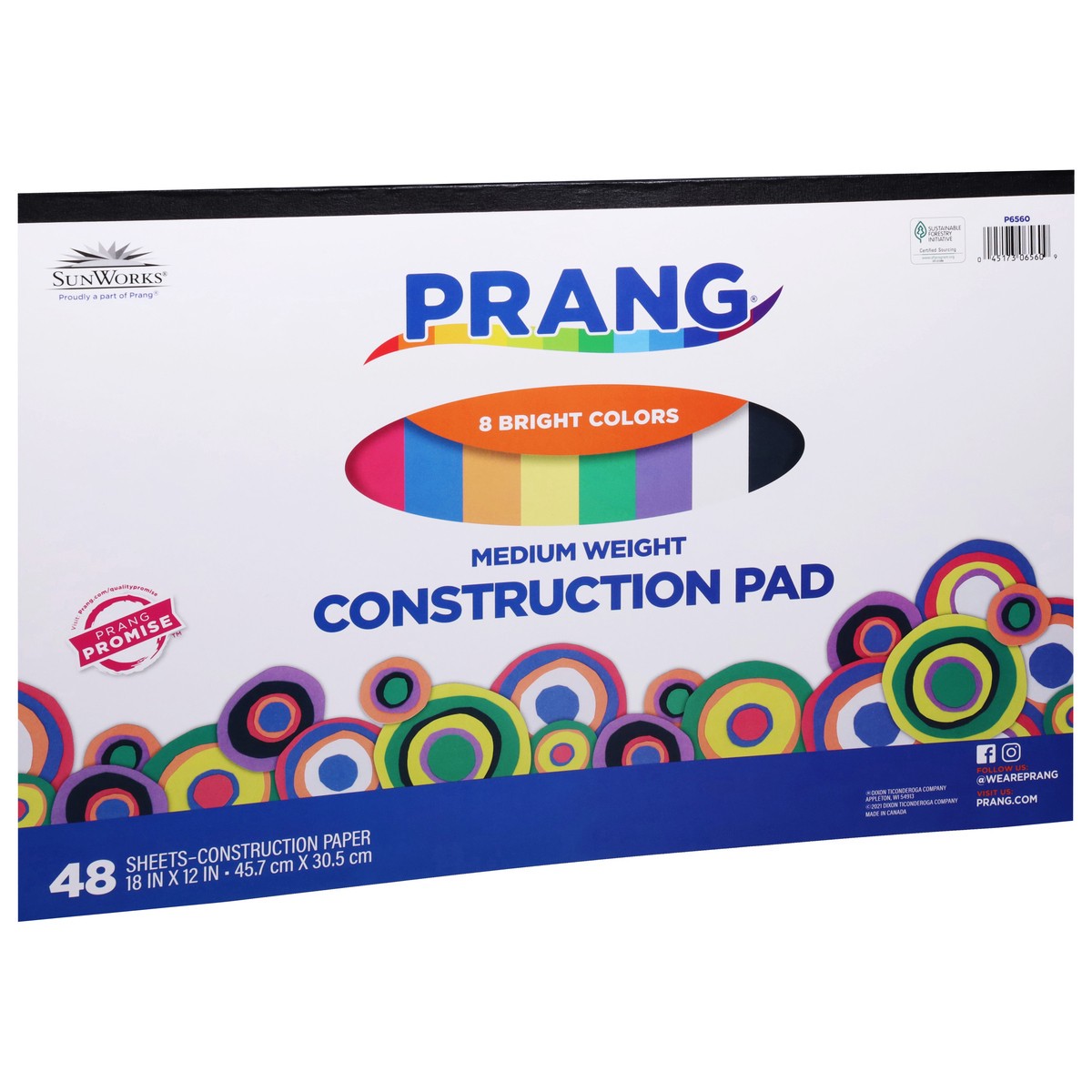 slide 8 of 11, PRANG 8 Bright Colors Medium Weight Construction Pad 48 ea, 48 ct